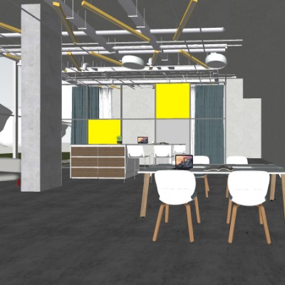  现代家具家居专卖店su模型下载 