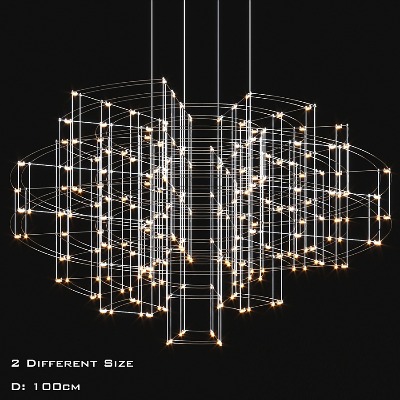  现代装饰吊灯su模型下载 