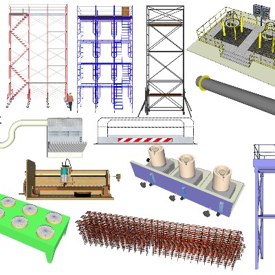  工业风机器设备su模型下载 