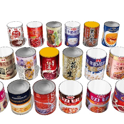  罐头食物su模型下载 
