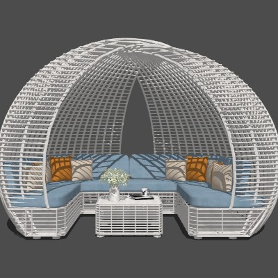 现代休闲沙发su模型下载 