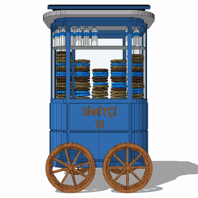  简美售卖车su模型下载 