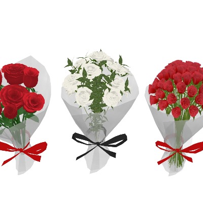  玫瑰花束 花艺鲜花su模型下载 