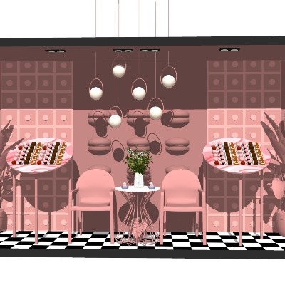  现代家居橱窗su模型下载 