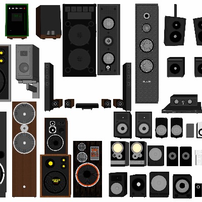  现代音响su模型下载 
