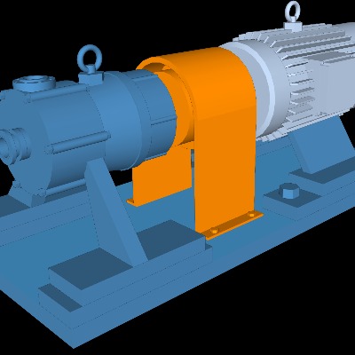  工业风卸料泵su下载模型 