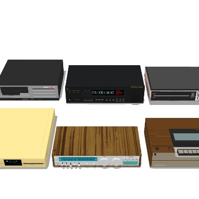  磁带播放器 CD录音机su模型下载 