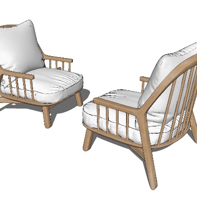  现代户外沙发椅su模型下载 