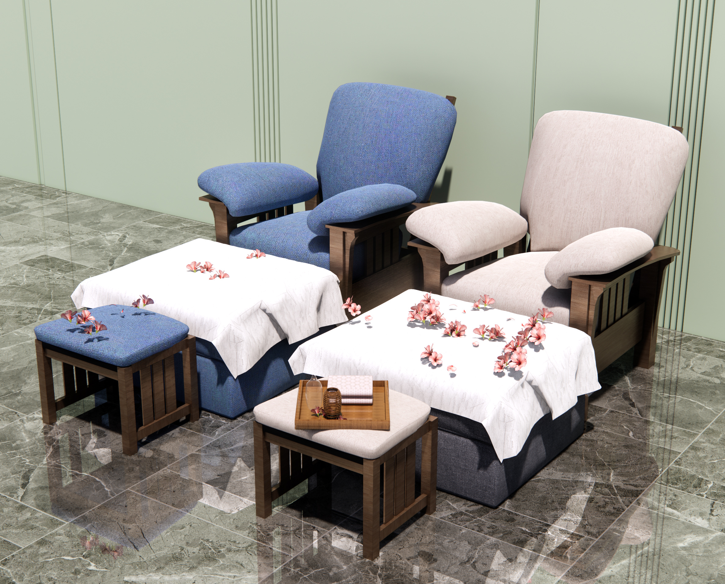  现代椅子 躺椅su模型下载 