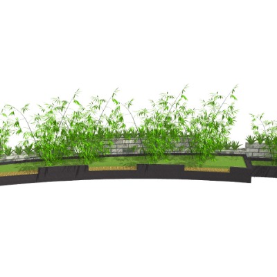  现代树池坐凳su模型下载 