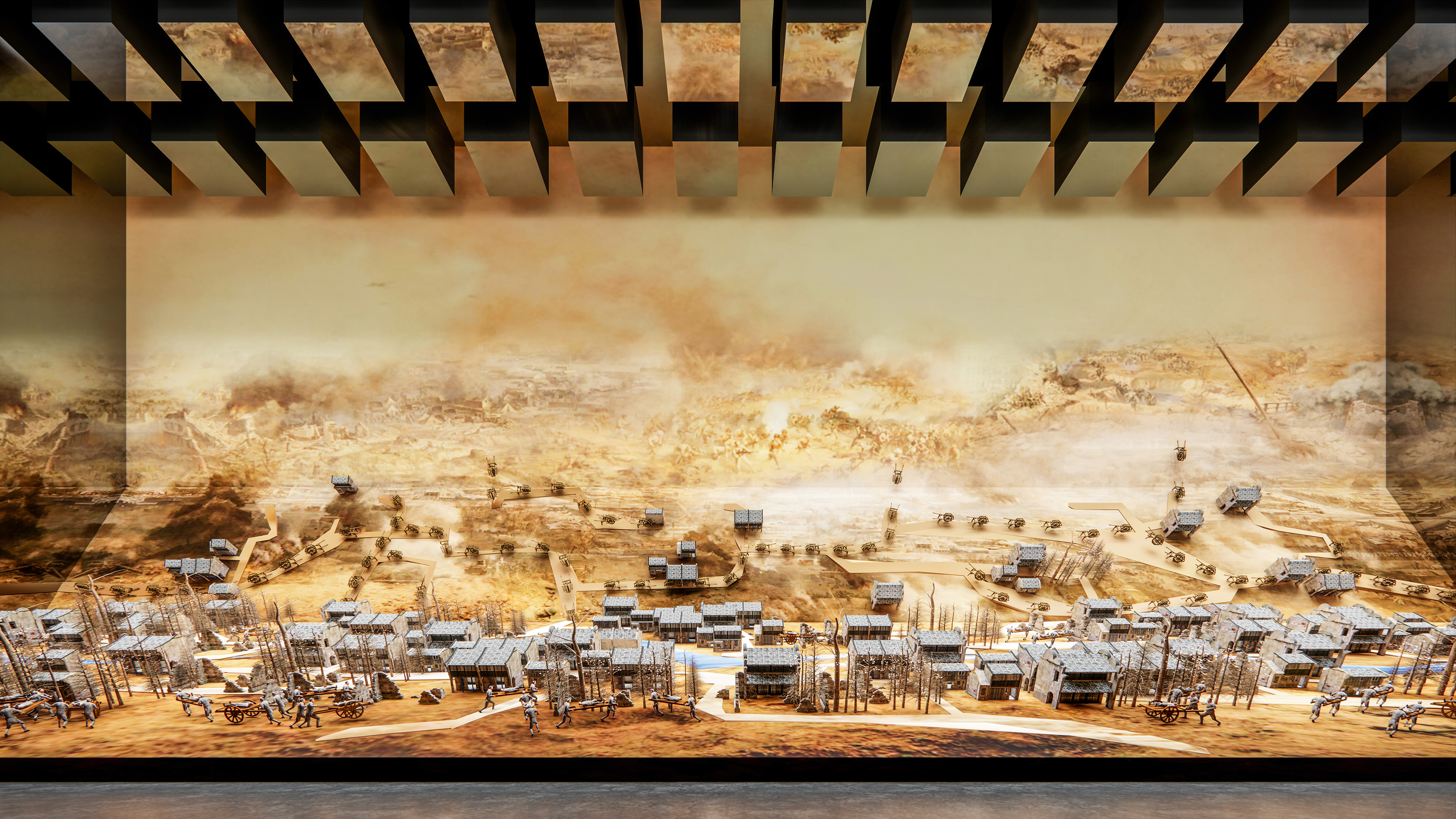  现代博物馆内部su模型下载 