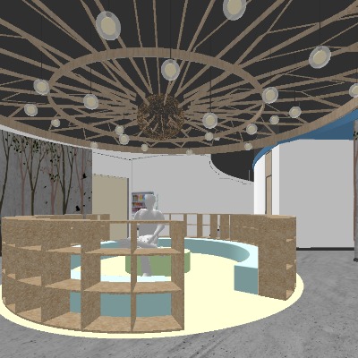  现代幼儿园画室su模型下载 