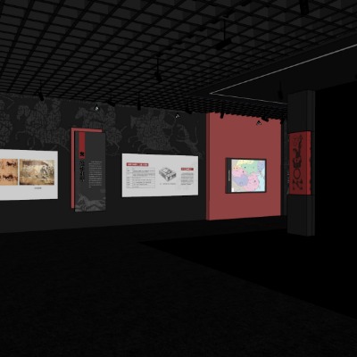  现代展厅展馆su模型下载 