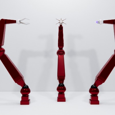  现代工业设备机械臂su模型下载 