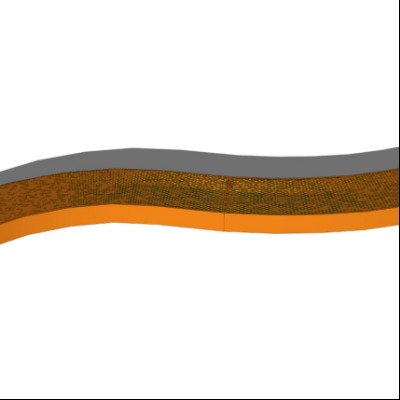  现代弧形景观座椅su模型下载 