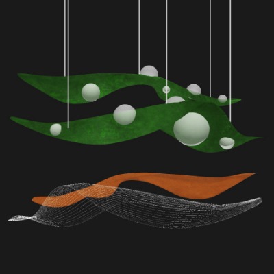  现代创意装饰灯su模型下载 