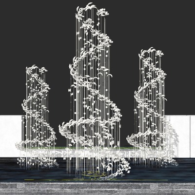  现代水晶装饰灯su模型下载 