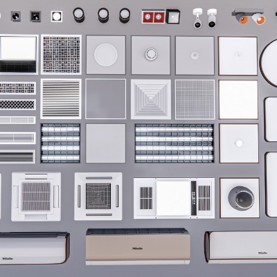  现代出风口新风口空调su模型下载 