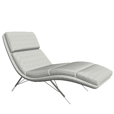  现代休闲躺椅su模型下载 