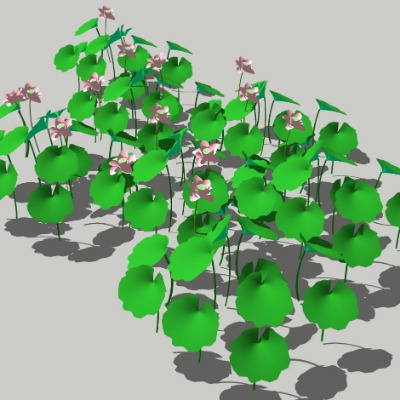  现代荷花荷花su模型下载 