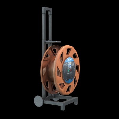  现代电缆轴工业零件su模型下载 