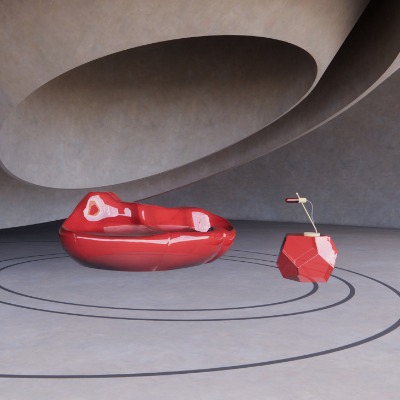  现代创意公用椅su模型下载 