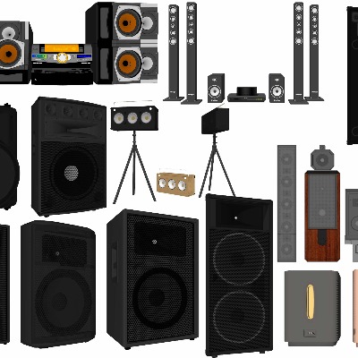  现代音响su模型下载 