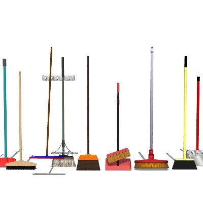  扫把畚斗 清洁用具su模型下载 