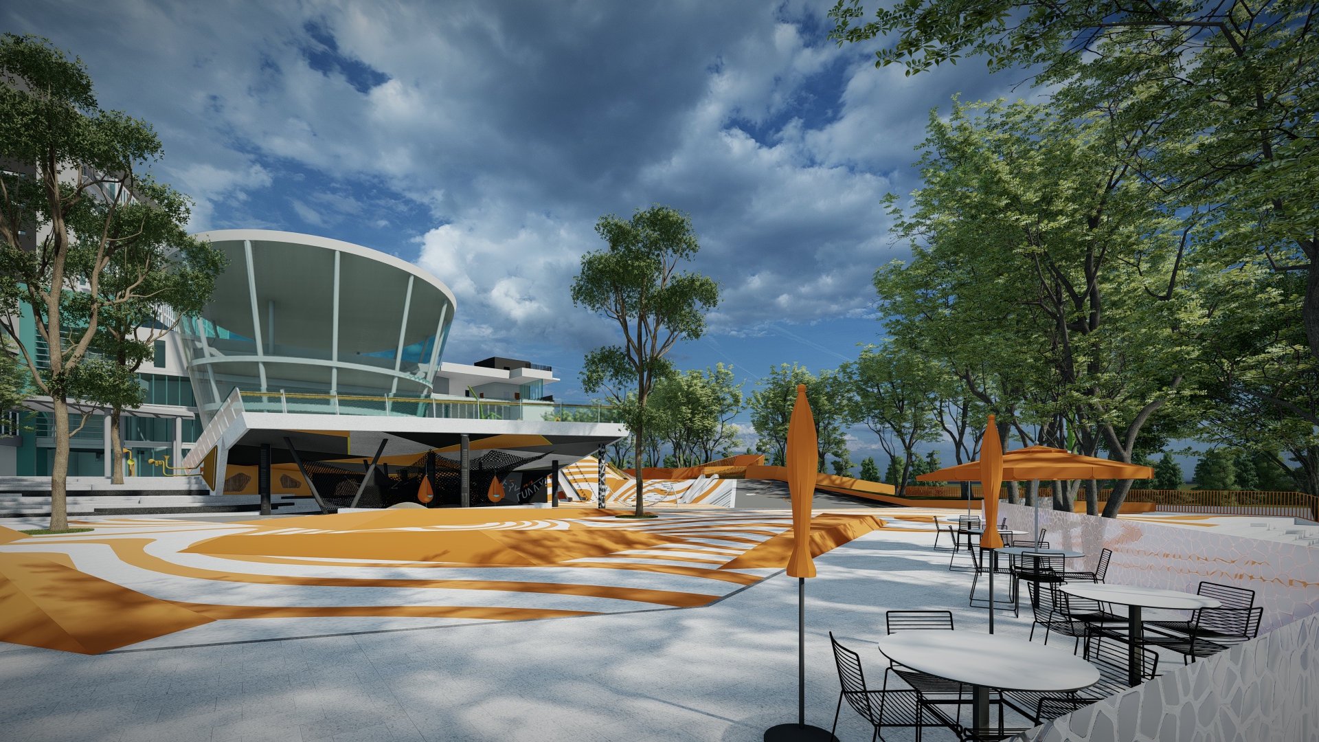  儿童游乐广场su模型下载 