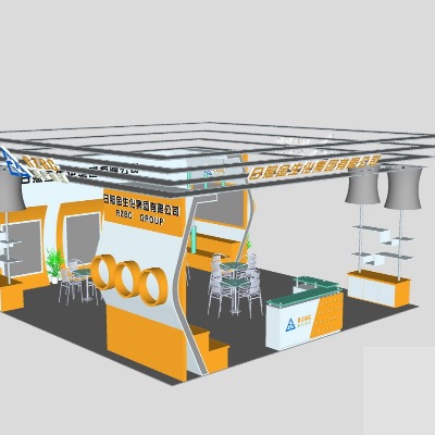   现代食品会展su模型下载 