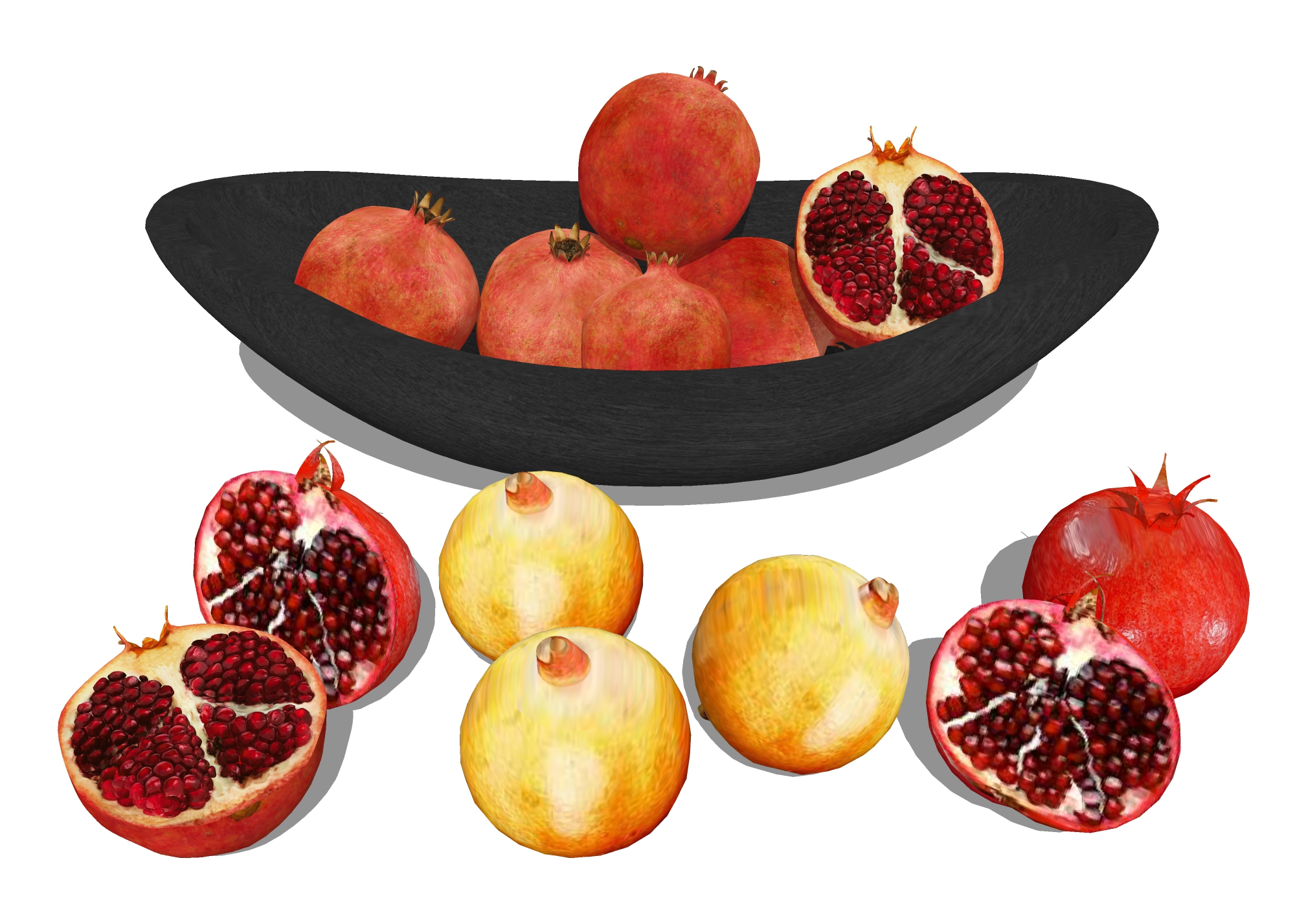  石榴水果su模型下载 