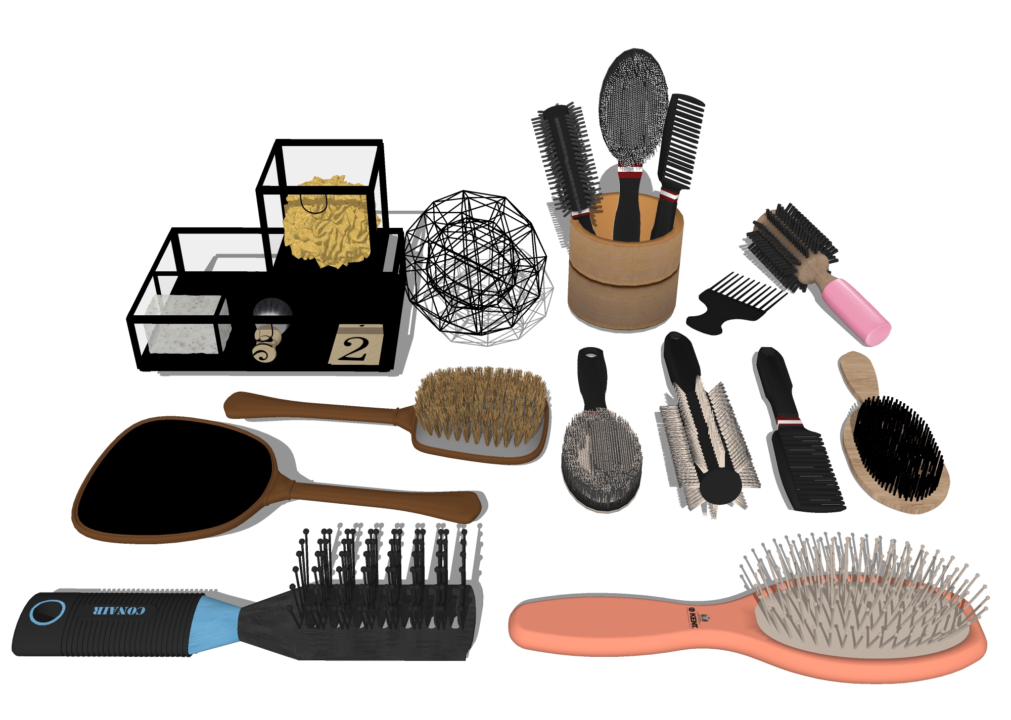  梳子 头梳su模型下载 