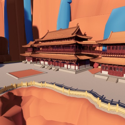  中式古建楼阁su模型下载 