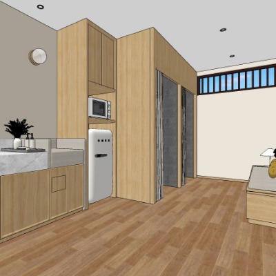  现代母婴室su模型下载 