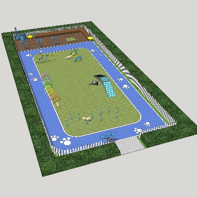  现代萌宠乐园su模型下载 