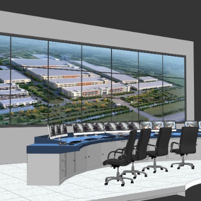  现代监控指挥中心su模型下载 