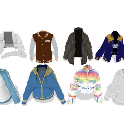  衣服上衣 外套服饰su模型下载 