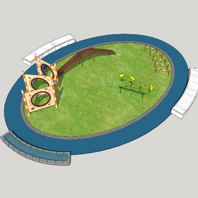  现代萌宠乐园su模型下载 