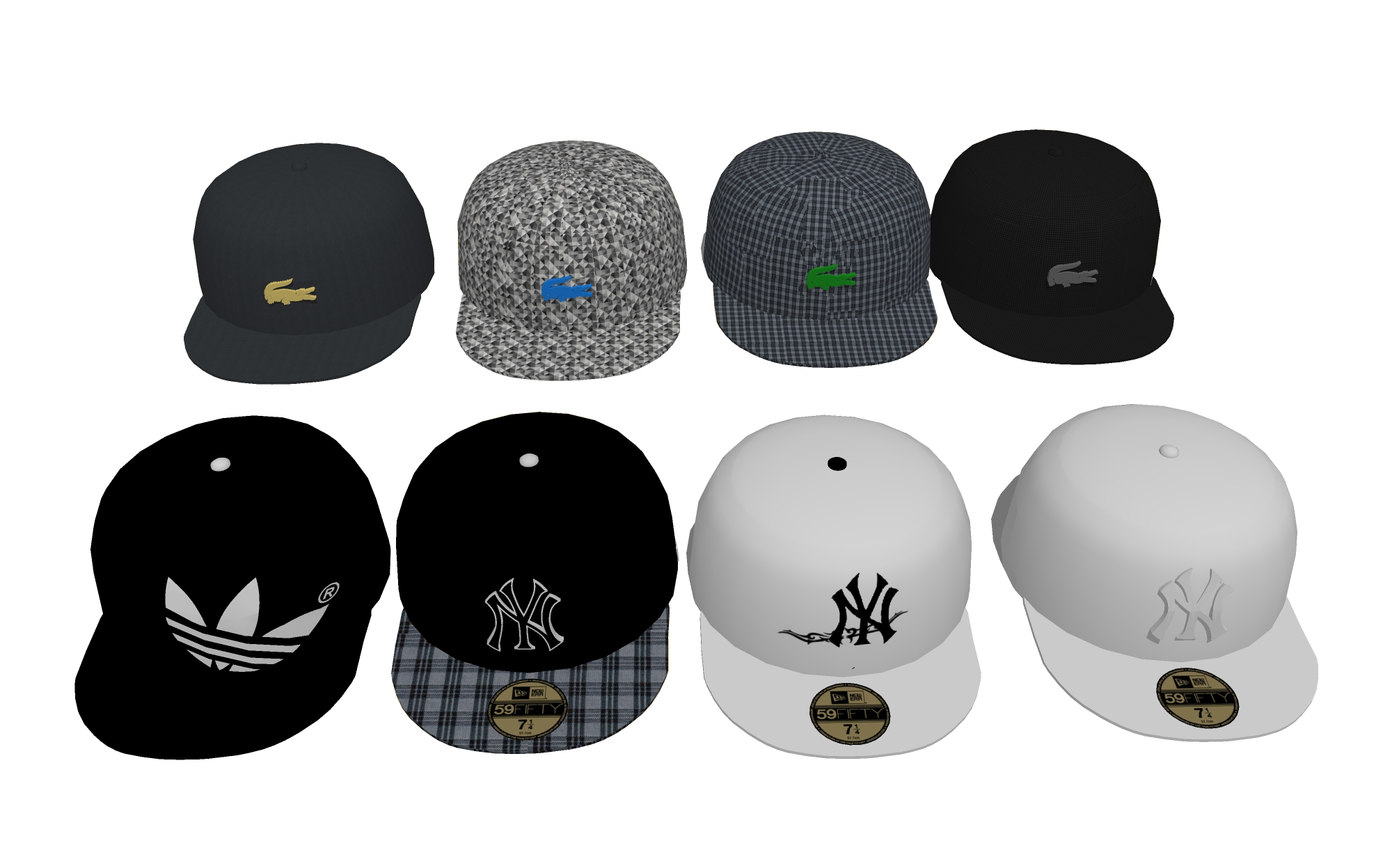  鸭舌帽 棒球帽su模型下载 