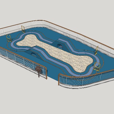  现代萌宠乐园su模型下载 