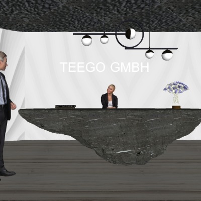  现代公司前台su模型下载 