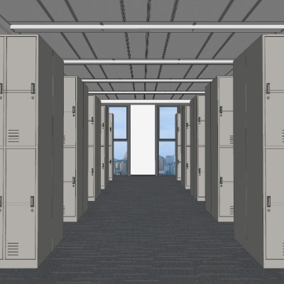  现代档案室su模型下载 