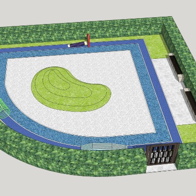  现代萌宠乐园su模型下载 