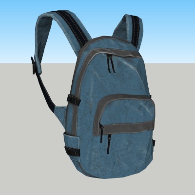  现代背包双肩包su模型下载 