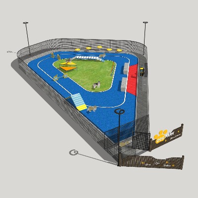  现代萌宠乐园su模型下载 