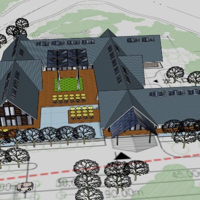  东南亚餐厅su模型下载 