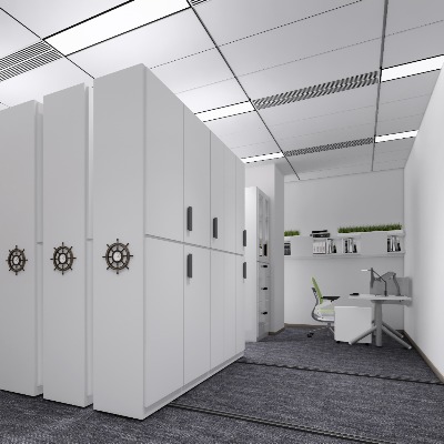  现代档案室su模型下载 