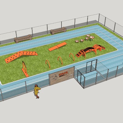  现代萌宠乐园su模型下载 