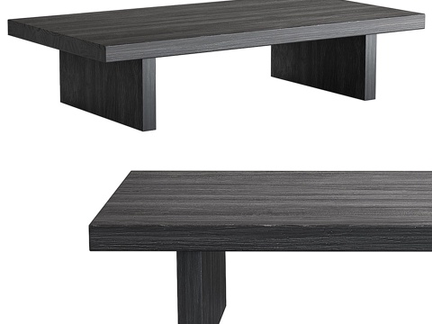  现代意式实木茶几3d模型 