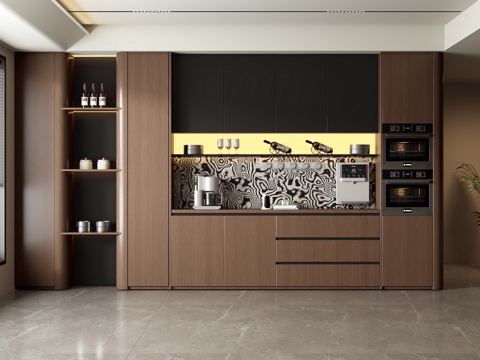  意式酒柜3d模型 